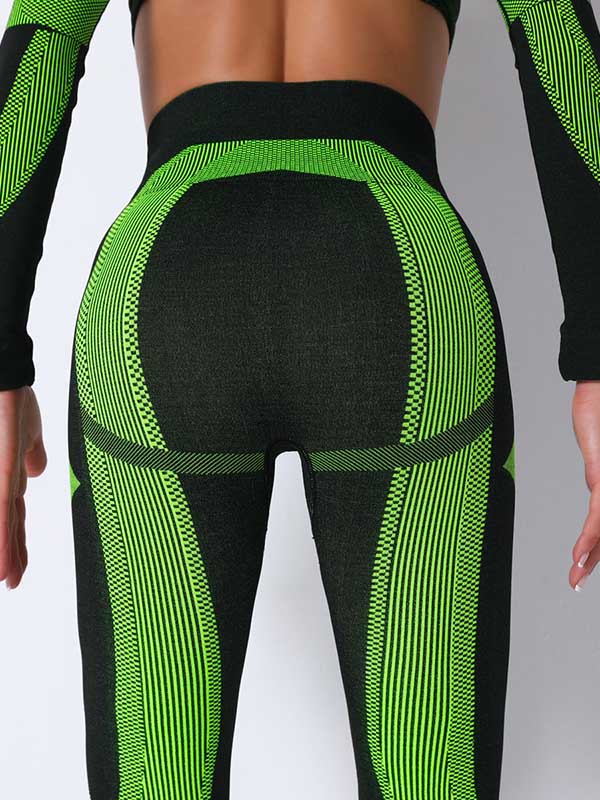 Seamless Knitted Breathable Printing Tight Yoga Fitness Leggings