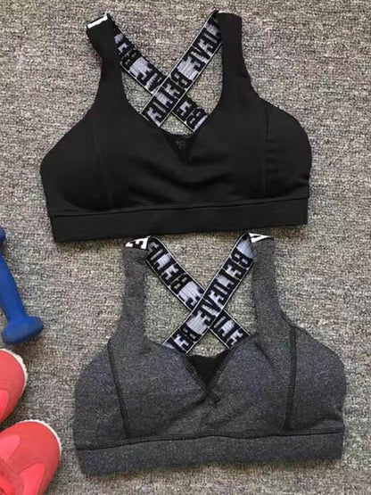 Wrap Printed Cross Back Sports Bra