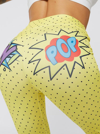 Cartoon Printed Fitness Leggings