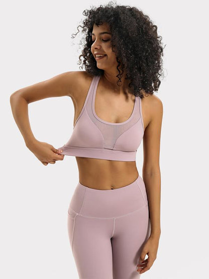 Wrap Breathable Pockets Sports Bra