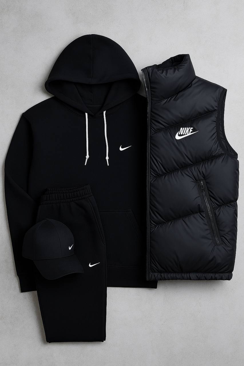 NkTM Complete Set – Sweatshirt, Pants, Puffer Jacket & T-shirt