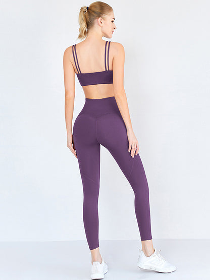 Make It Up Contrast Color Bra&Leggings Sports Suits