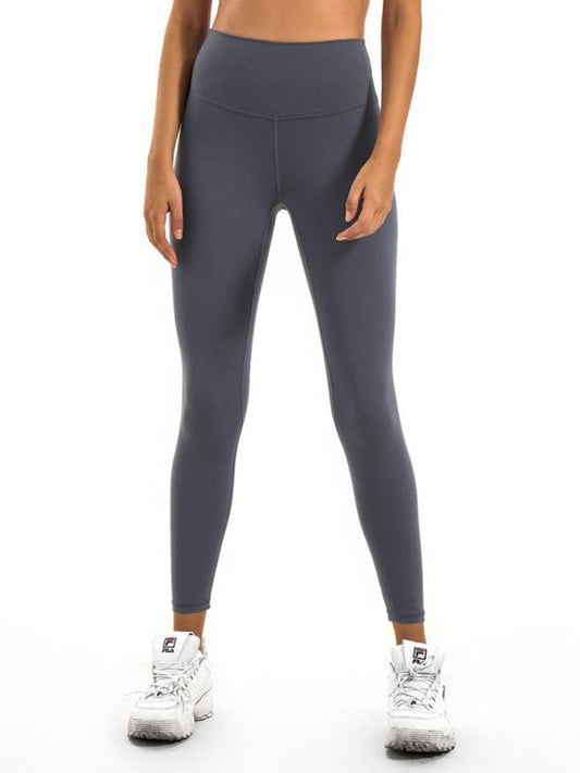 Wrap High-Waisted Solid Color Sports Leggings