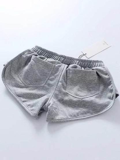 Solid Casual Empire Knit Tapered Shorts Bottoms