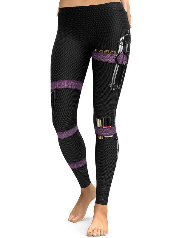 Equipped Digital Printing Tight Empire Yoga Leggings