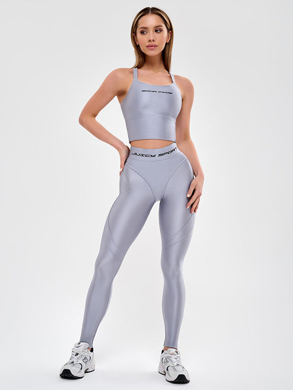 Skinny Wrap Solid Color U-Neck Yoga Jumpsuits