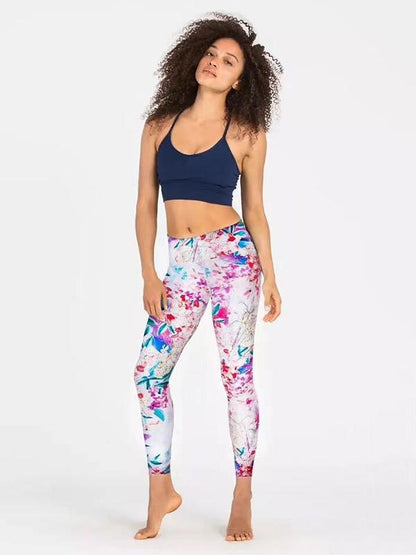 Floral Printed Empire Yoga Leggings