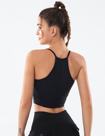 Mesh Hollow Gathered Shockproof Sports Bra