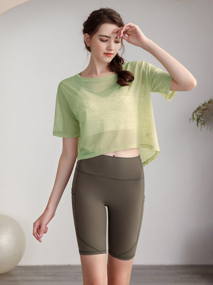 Loose Solid Color Round-Neck T-Shirts