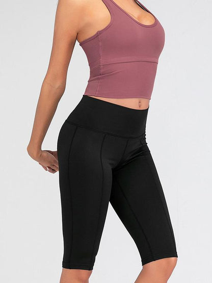 Wrap Solid Sports Shorts Leggings