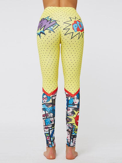 Cartoon Printed Fitness Leggings