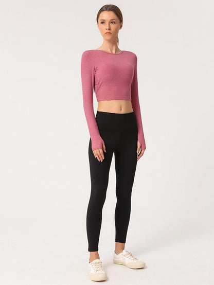 Backless Belt Crossed Sports Tees