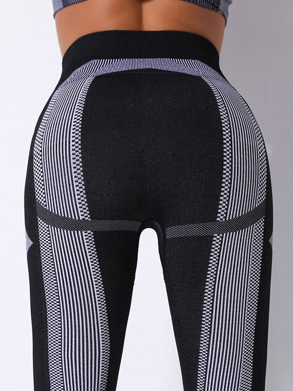 Seamless Knitted Breathable Printing Tight Yoga Fitness Leggings