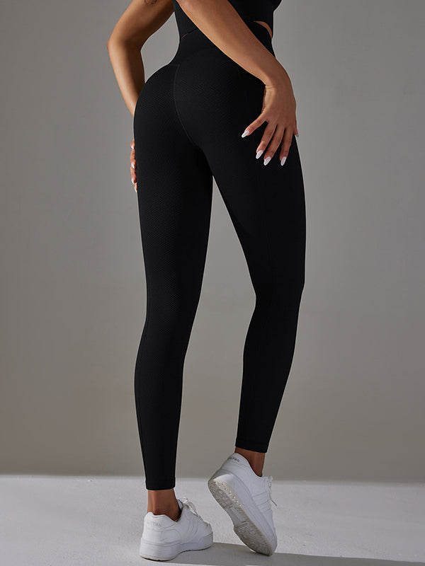 Wrap High-Waisted Solid Color Yoga Bottoms