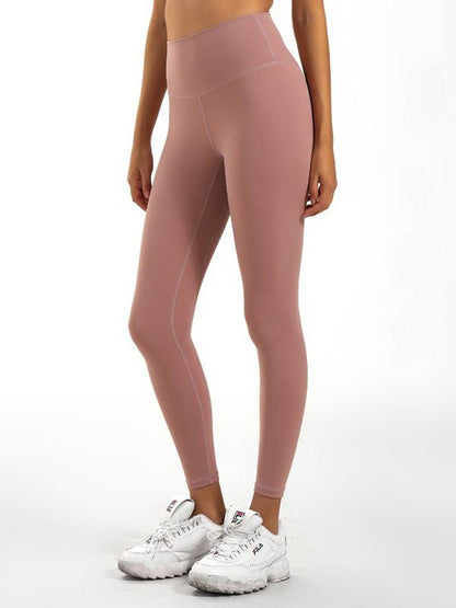 Wrap High-Waisted Solid Color Sports Leggings