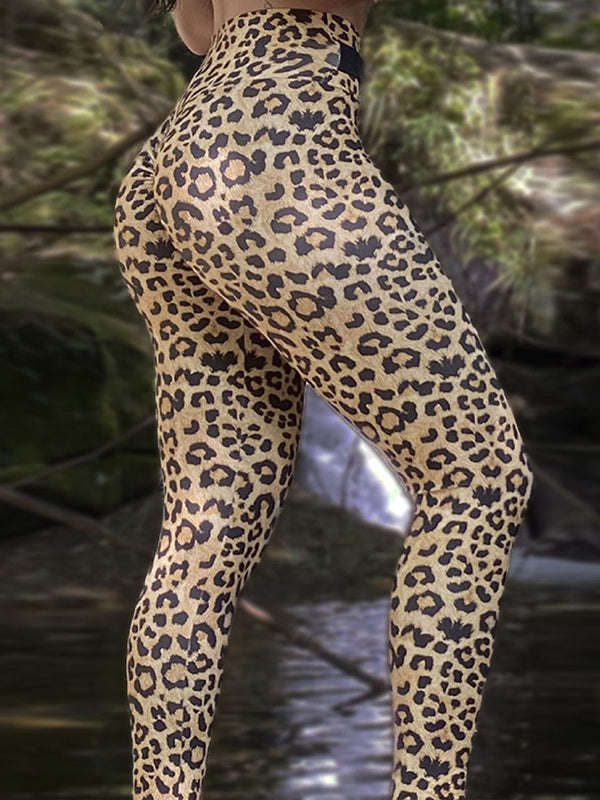 Leopard Print Skinny Yoga Leggings