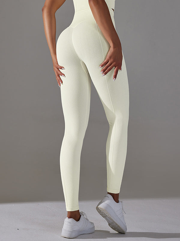 Wrap High-Waisted Solid Color Yoga Bottoms