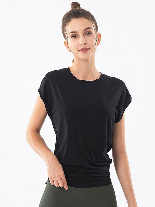 Loose Quick Dry Backless Solid Yoga Tees