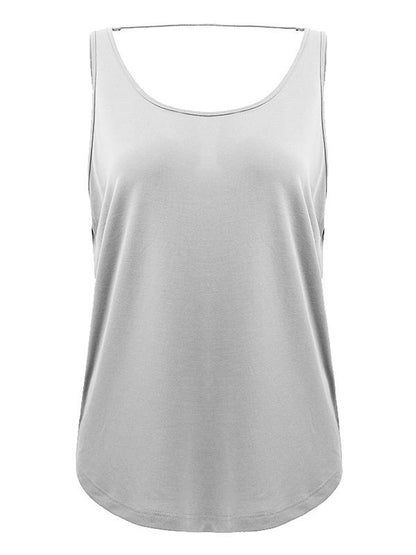 Loose Sleeveless Backless Vest Top