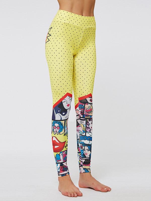 Cartoon Printed Fitness Leggings