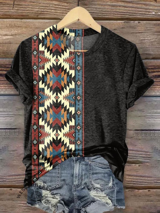 Western Vintage  Print T-shirt