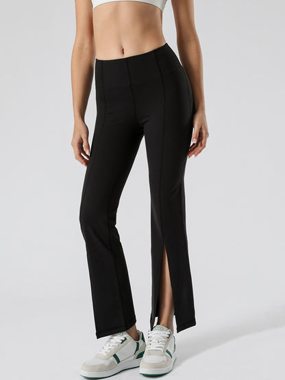 Solid Color Flexible High-Waisted Yoga Pants