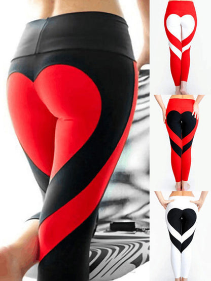 Contrast Print Skinny Stretch Yoga Leggings