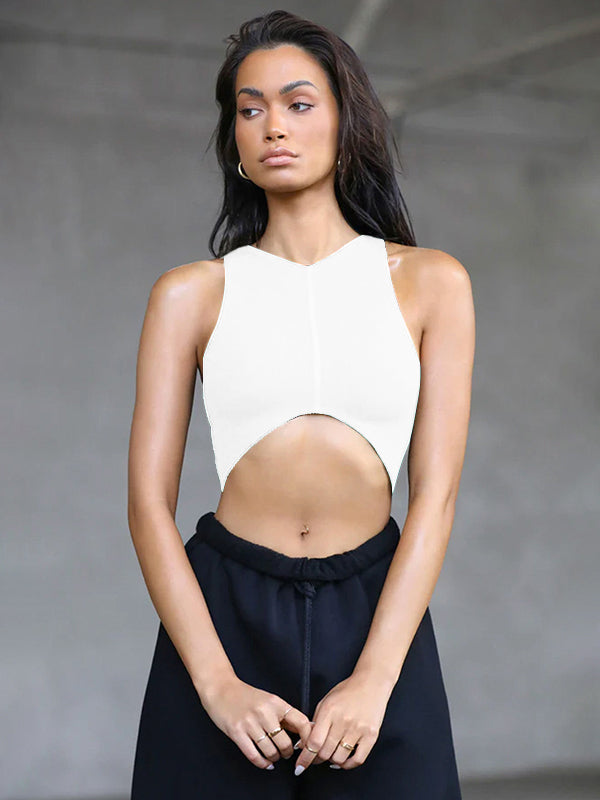 Cropped Solid Color Tank