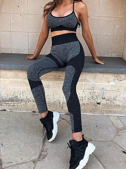 Knitting Athletic Color Block Leggings