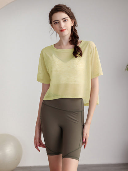 Loose Solid Color Round-Neck T-Shirts