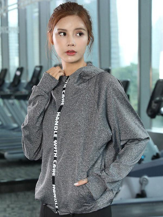 Printed Zipper Long Sleeves Sports Sweat Shirts