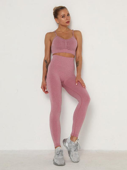 Wrap Solid Absorb Sweat Yoga Suits