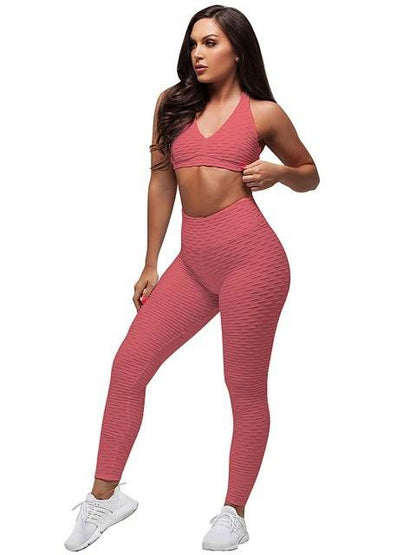 Sexy Solid Color Bra&Leggings Sports Suits