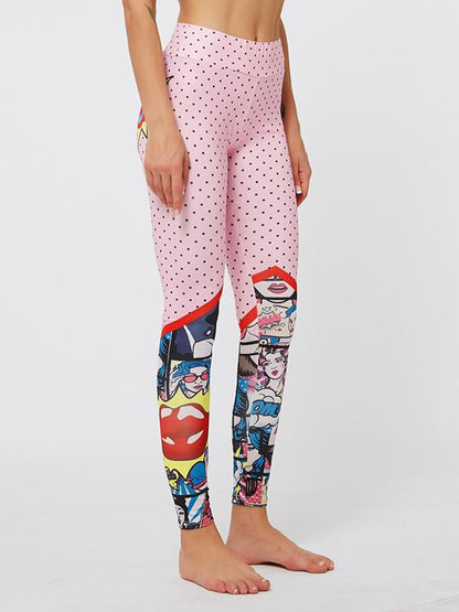 Cartoon Printed Fitness Leggings