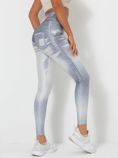 Skinny Wrap High-Waisted Printed Leggings