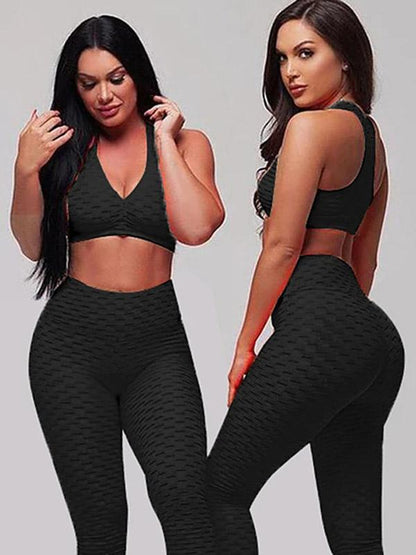 Sexy Solid Color Bra&Leggings Sports Suits