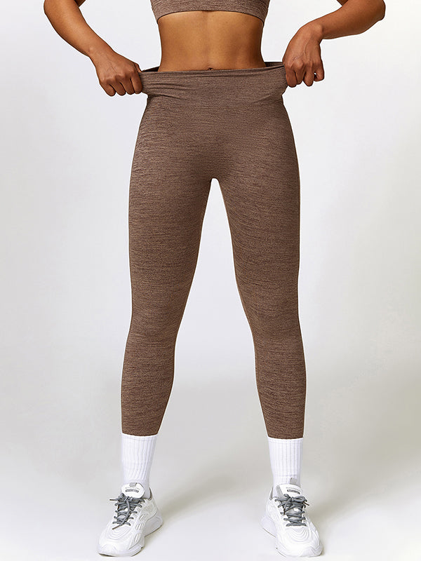 Skinny Leg Wrap Contrast Color High-Waisted Tights Leggings