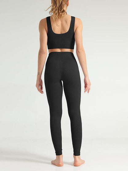 Wrap Solid High Waist Yoga Suits