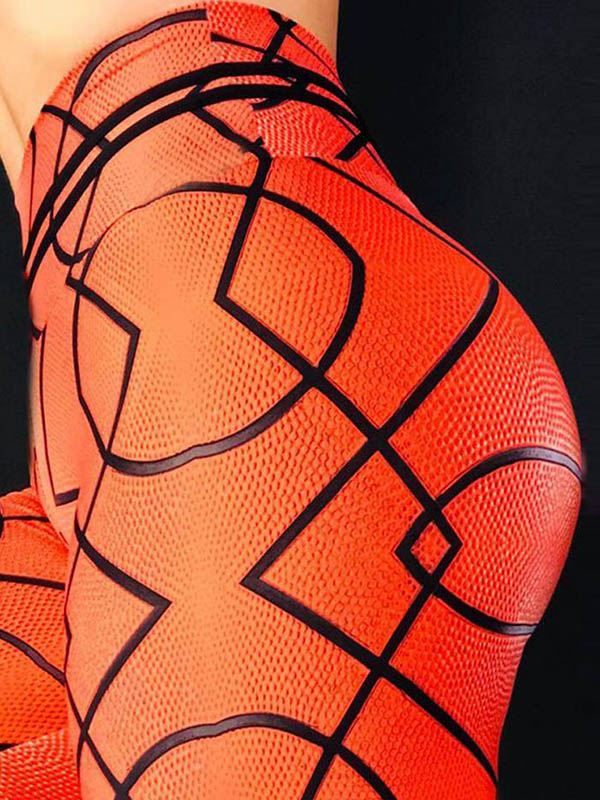 Basketball Digital Printed High Waist Yoga Leggings