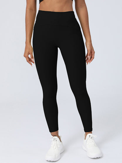 Wrap High-Waisted Pockets Solid Color Leggings