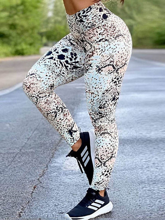 Stylish Printing Empire Stretch Running Fitness Yoga Leggings