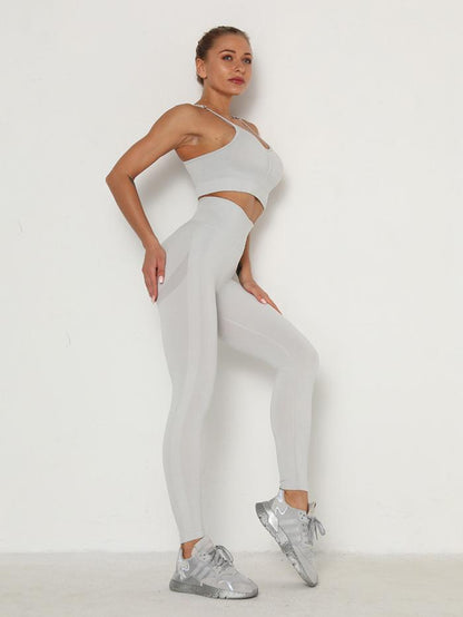 Wrap Solid Absorb Sweat Yoga Suits