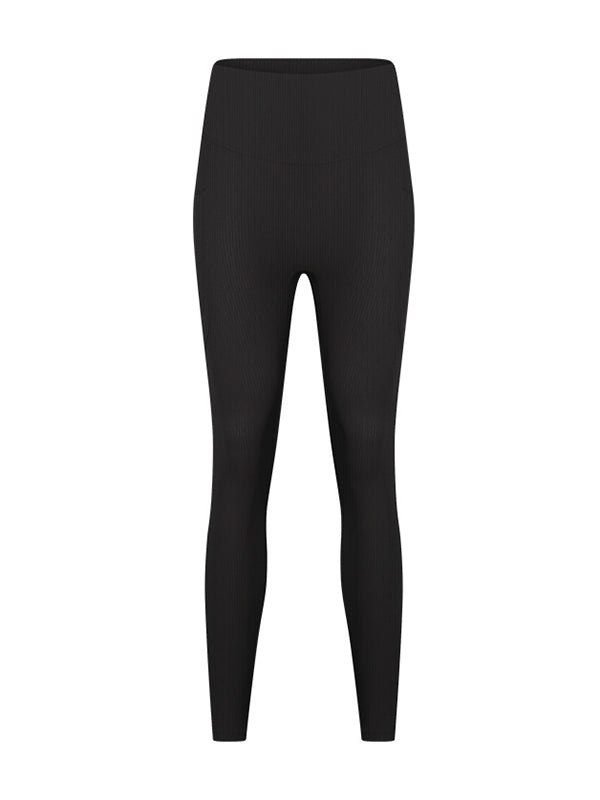 Skinny Leg Wrap Pockets Solid Color Leggings