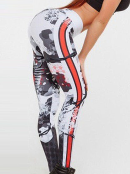 Skull Printed Ninthsports Leggings