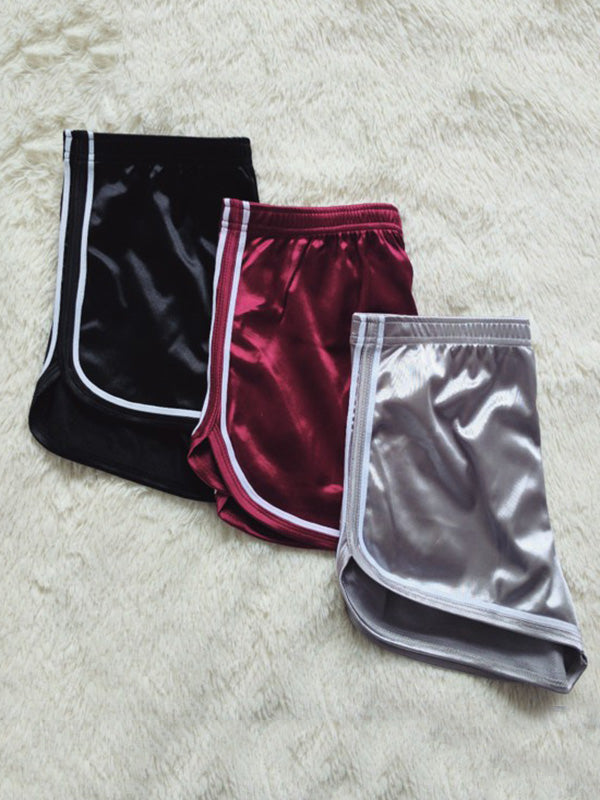 Fashion High-Waisted Smooth Elastic Sport Shorts