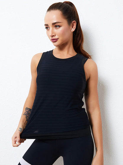 Breathable Solid Color Sleeveless Loose Vest Top