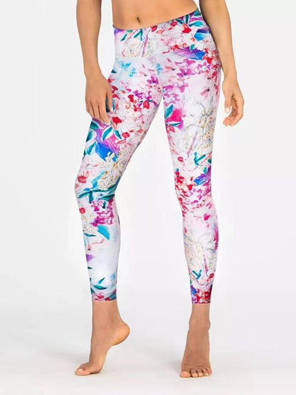 Floral Printed Empire Yoga Leggings