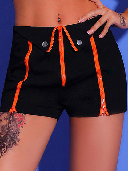 Color-Block High-Waisted Elasticity Yoga Skinny Shorts