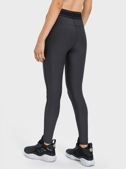 Skinny Leg Wrap Contrast Color Leggings