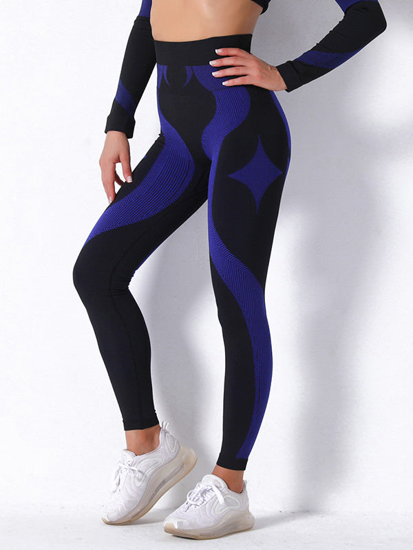 Seamless Knitted Breathable Printing Tight Yoga Fitness Leggings